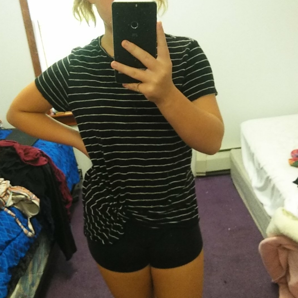 Black and white striped shirt